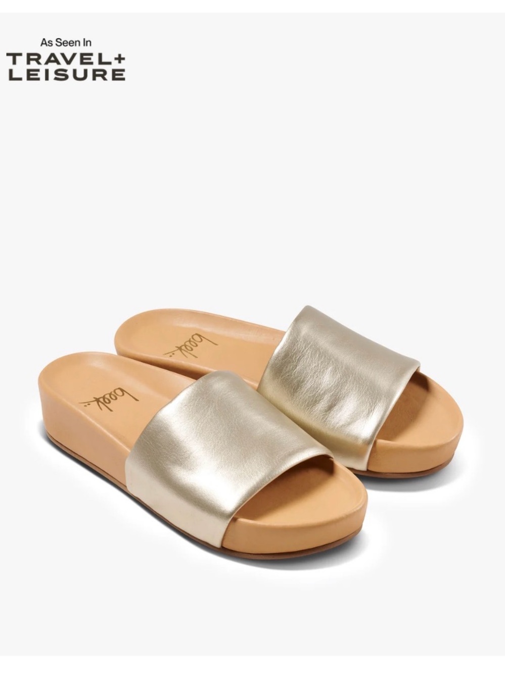 Been Pelican platinum/beach Slide Sandals.